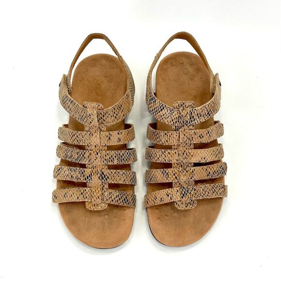 Vionic Harissa Women Sandal Sz 8 Tan Leather Arch Support Adjustable Strap Comfy - Picture 16 of 16